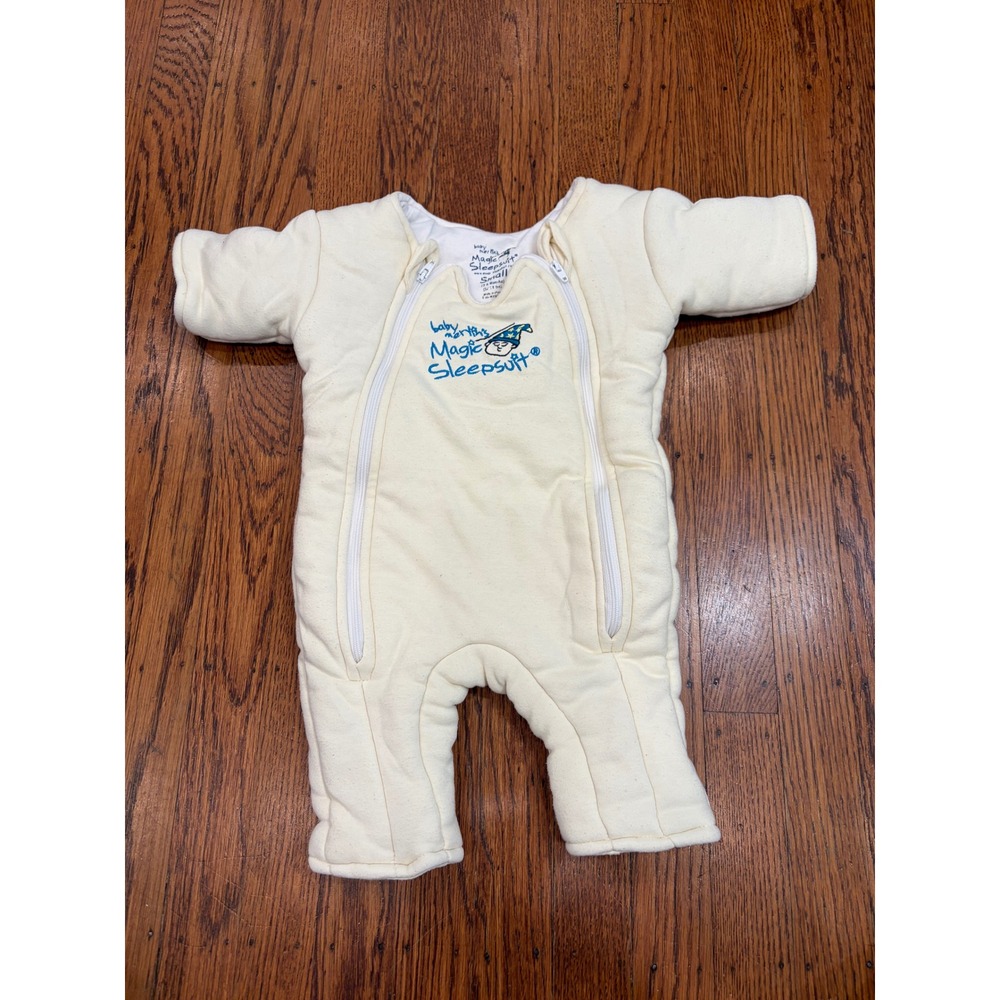 Baby Merlin's Magic Sleepsuit Yellow Small 3-6 Months Transitional Swaddle